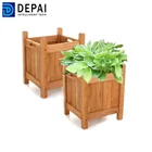 Flower Pot Wooden Garden Flower Pot Stand Recycle Plastic Wooden Planter Containers Price
