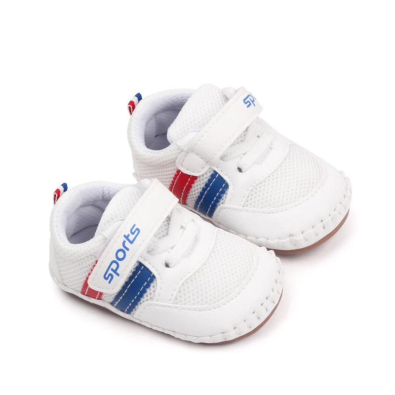Spring and Autumn New Baby Striped Soft Sole Toddler Shoes Breathable Mesh Surface Infants Shoes details