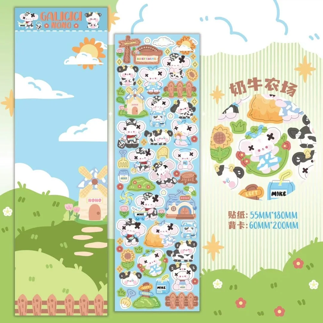 Newest  lovely cartoon Decorative Sticker DIY notebook and card
