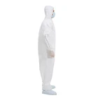 Uniform Microporous Coverall Disposible White Cleanroom Coverall Microporous Coverall Working Uniform