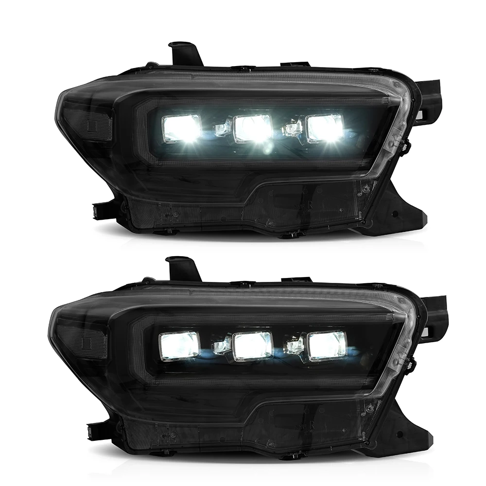 product headlight head light led 3 eyes headlights head lamp for toyota tacoma headlamp 2015 triple lens head lights-5