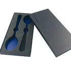 Box Knife Knife Box Top And Bottom Black Cardboard Cutlery Box With EVA Tray Rigid Knife Packaging Box