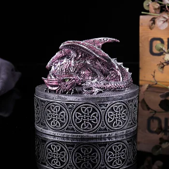 2021 Newest Dragon Shape Resin Jewelry Box Creative Vintage Jewelry Box Ring Necklace Storage Jewelry Gift Boxes