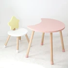 Furniture Kindergarten Wholesale Wood Furniture Sets Children Moon Table And Chair For Kindergarten Kids Use