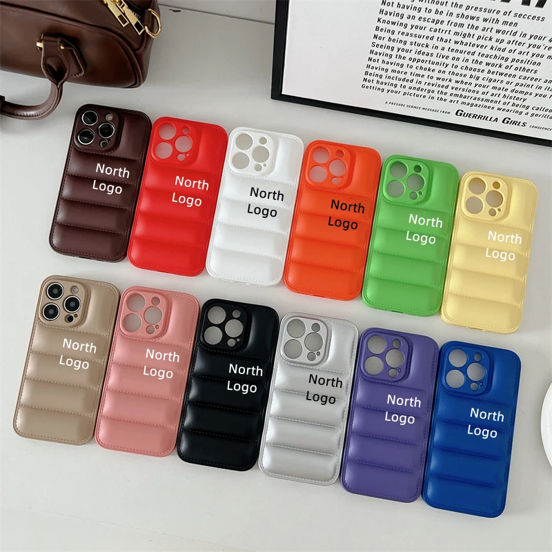 Designer North Logo Puffer Tpu Phone Case For Apple Iphone 12 Pro Max