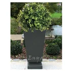 Black Pots Metal Plant Pot Black Home Garden Modern Large Metal Planters Flower Plant Pots