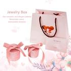 Gift Jewelry Jewellery Jewellery Box Wholesale Pink White Velvet Gift Ring Jewelry Jewellery Boxes With Ribbon