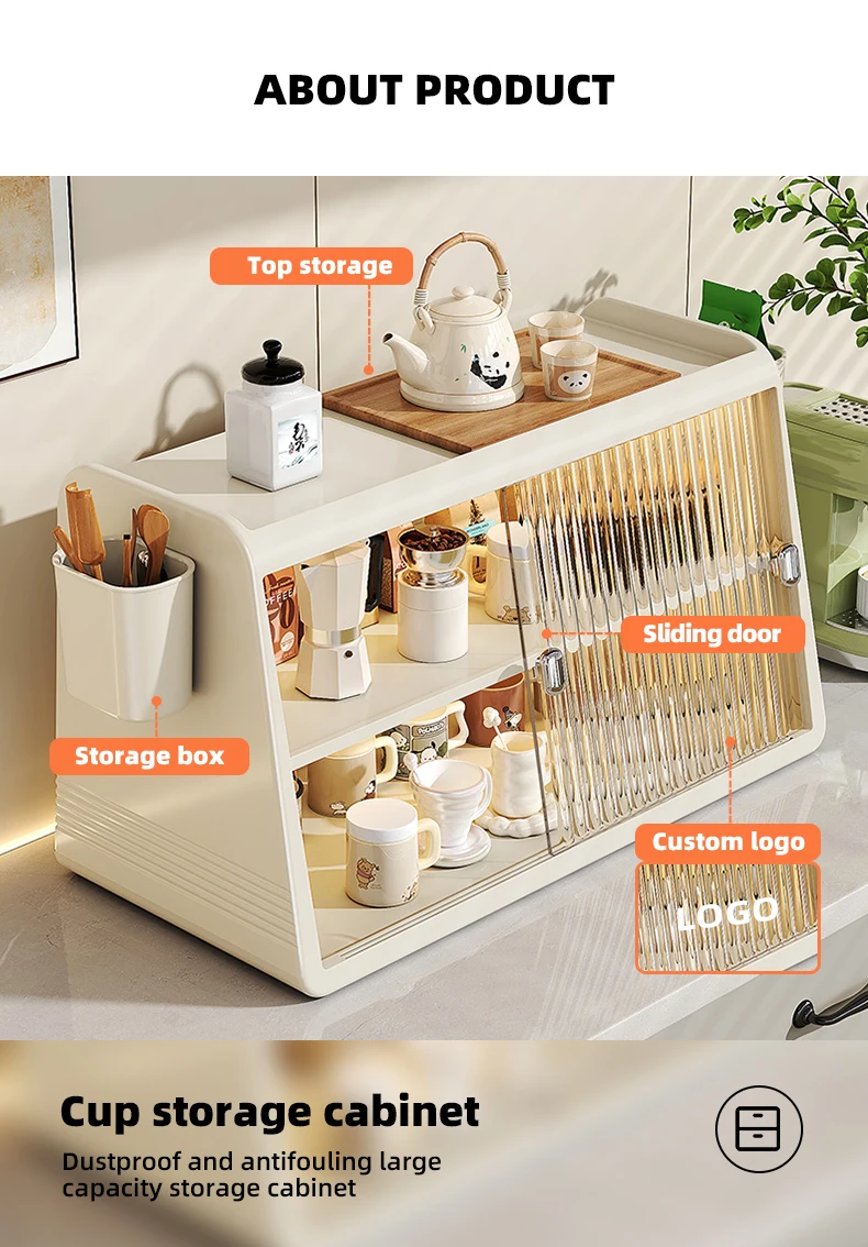 Wannuo Cup Storage Rack Dust-proof Plastic Cup Storage Rack Cup Storage Rack With Switchable Transparent Door manufacture