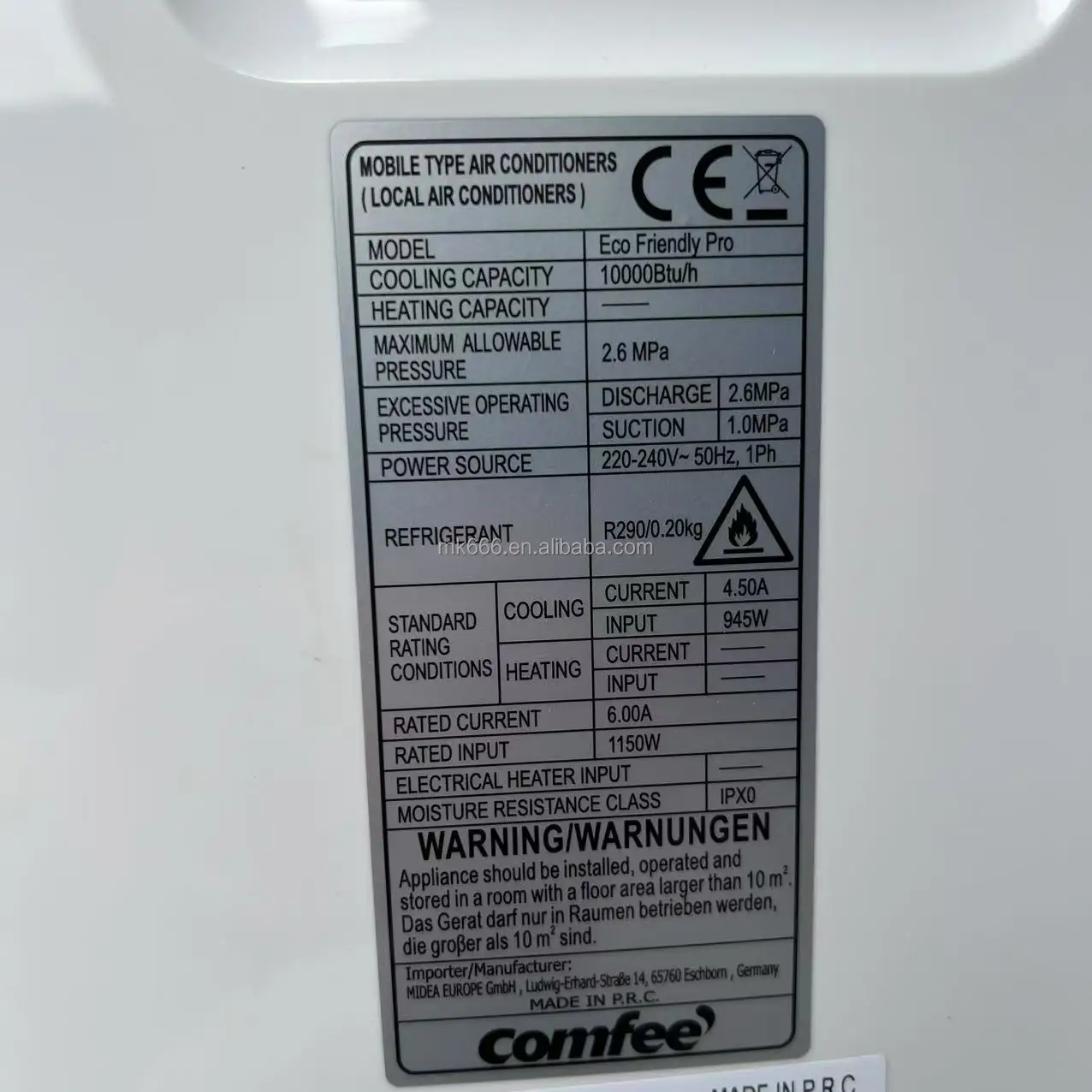 Portable Air Conditioners, Comfee便携式空调10000btu - detail 18