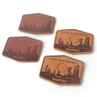 Garment Labels Factory Price Custom Debossed Logo Washable Garment Real Repair Leather Patches For Jeans