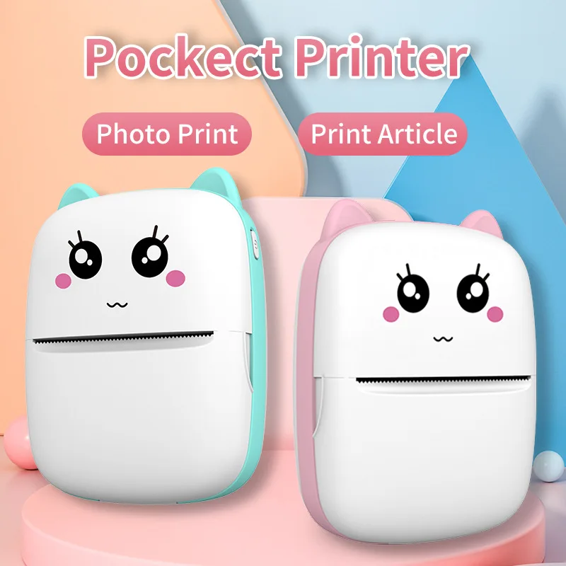 Chinese Factory White Picture Printer Label Wireless Thermal inkless Printers For Home Study Note mini impresora portatil