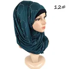 Cotton Scarf Cotton Hijab 2021 Fashion Solid Color Modal Cotton Pearl Muslim Women Scarf Turban Hijab