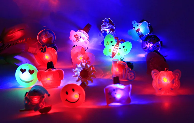 Luminous Rings New Children's Toys Flash Gifts LED Cartoon Lights Glow In The Dark Toys For Kids Playing Toys
