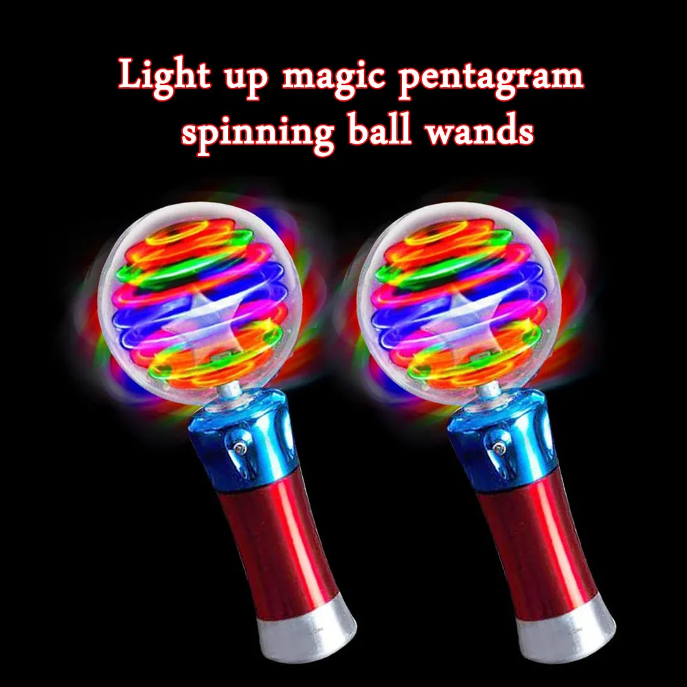 Lightup Spinning Toys Led Magic Doll Princess Stick Pentagram Light Up