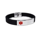 Id Bracelet Medical Symbol Alert ID Silicon Band Medical Bracelet