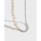 Necklaces Pearl Necklace Silver 925 Necklaces Baroque Natural Choker Fresh Water Pearl Necklace