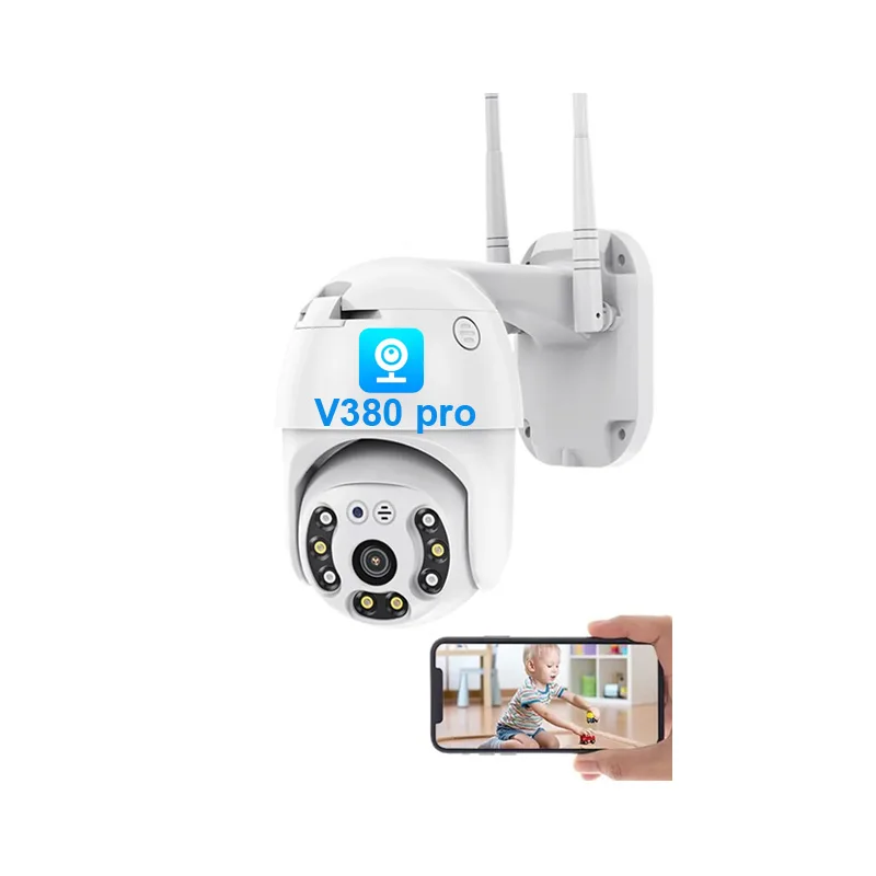 Hot sale 2MP CCTV IP Camera Wireless Surveillance Two Ways AUDIO  auto tracking IP66 Waterproof Outdoor wifi V380 Pro camera