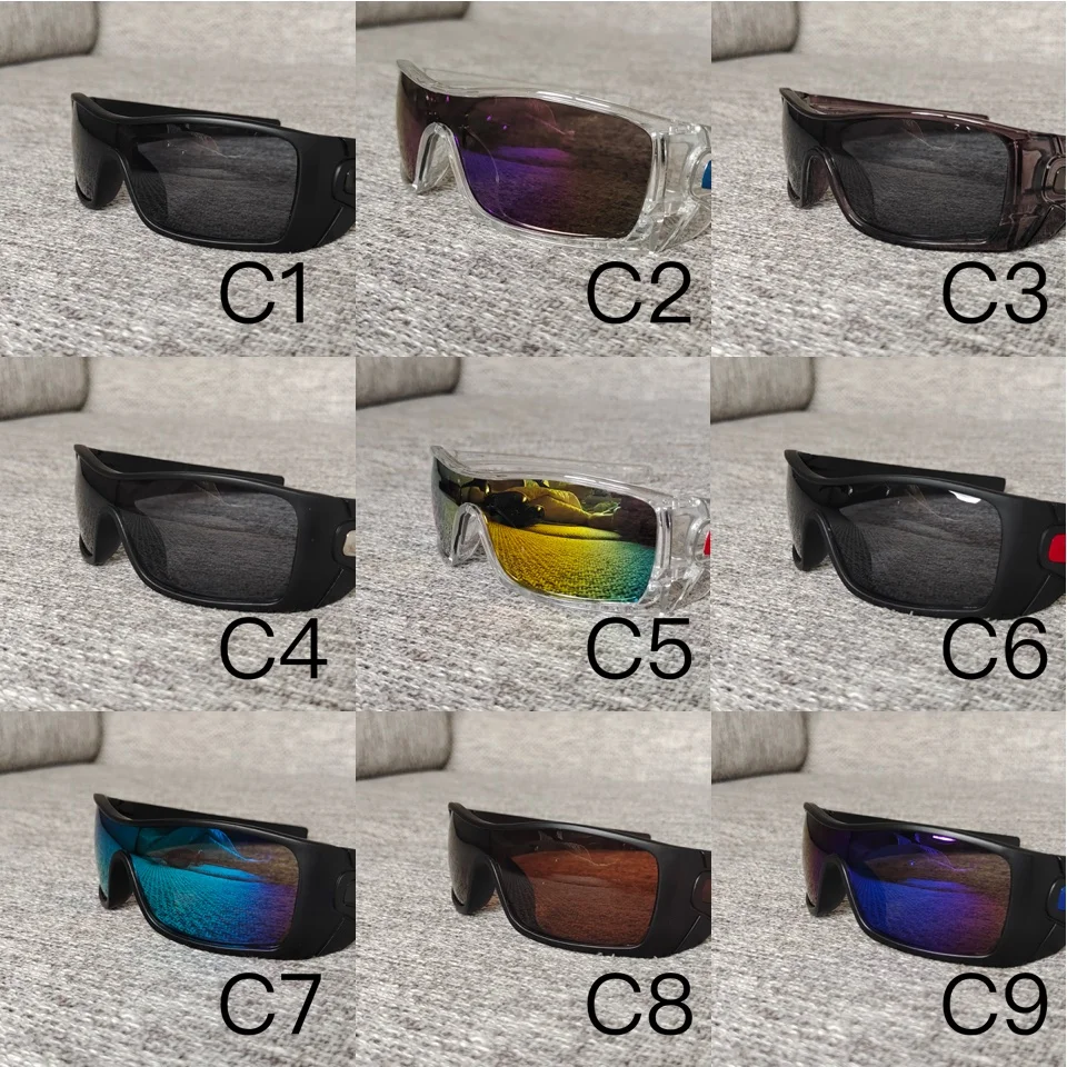 Gafas de sol deportivas de plástico de 9 colores para hombre y mujer, gafas de sol para ciclismo sin palabras impresas, envío gratis