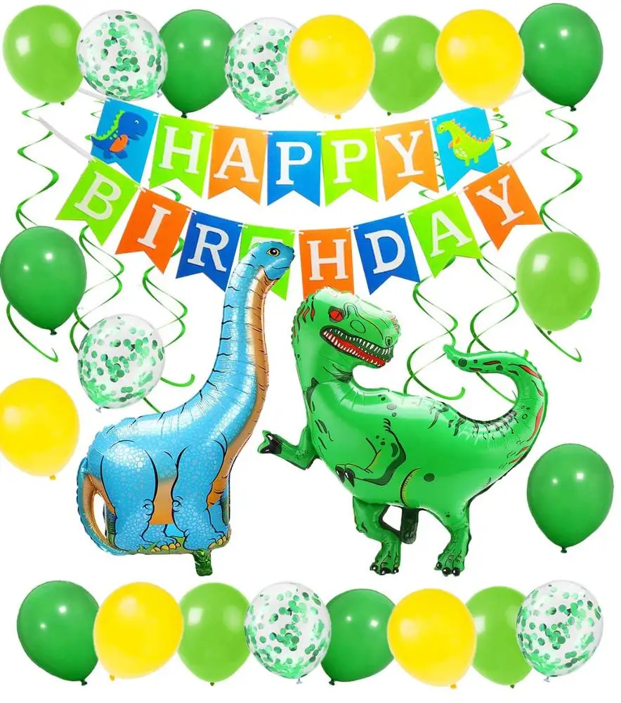 Baby Shower Dinosaur Birthday Party Latex Balloon Xmas Banner Party Supply 