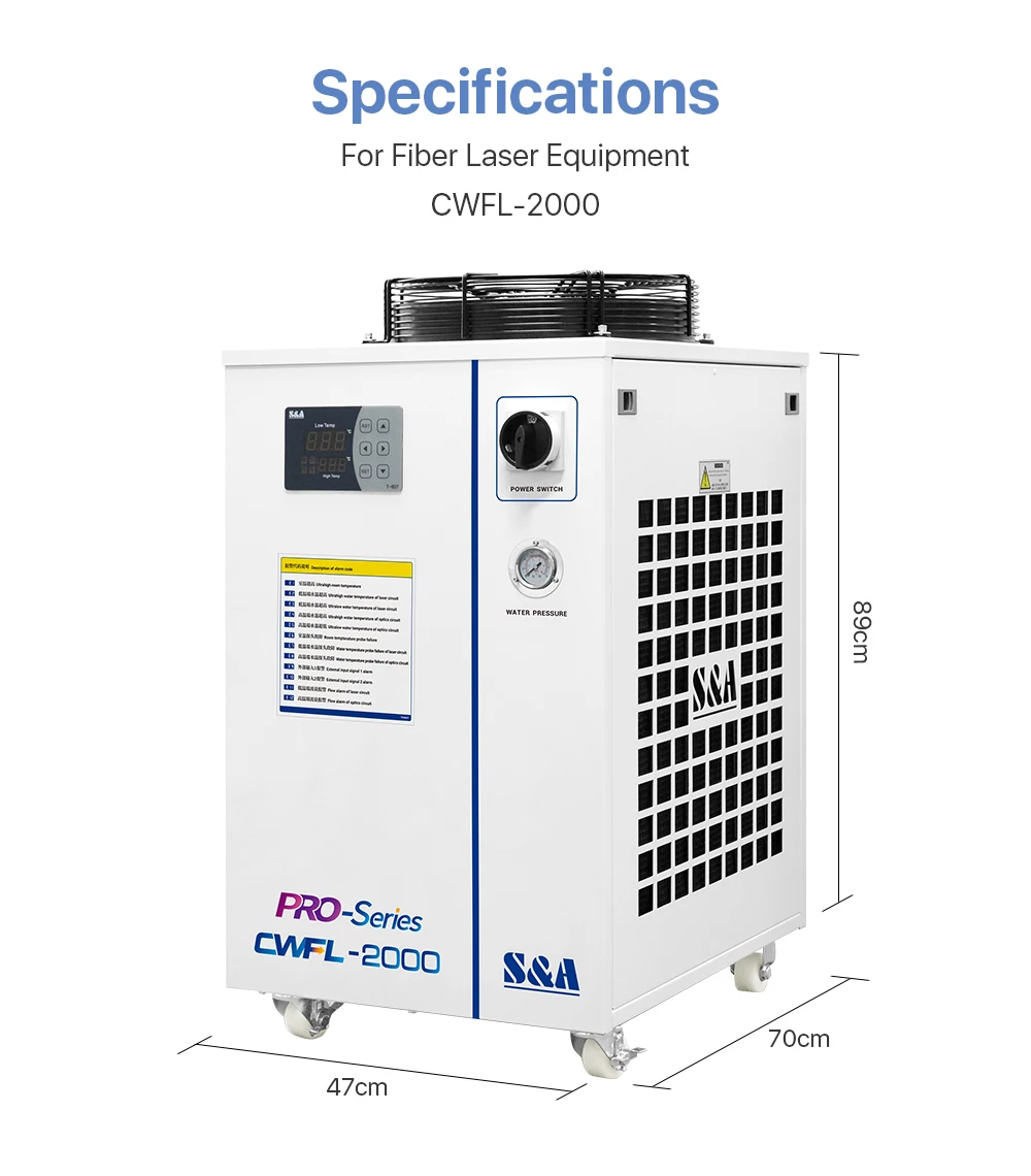 Air Cooled Water Chiller, TEYU, REACH, CWFL-2000, 2kW - detail 4