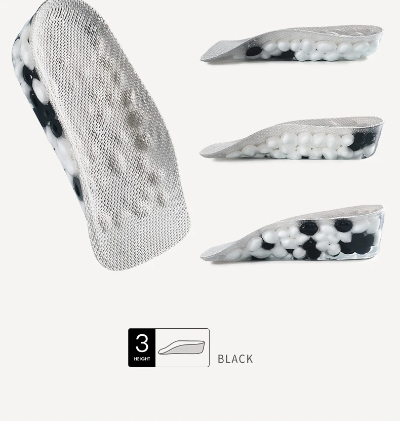 Popcorn PU Height Increase Insoles Arch Support Shoe Pads Popcorn PU Height Increase Insoles Arch Support Shoe Pads