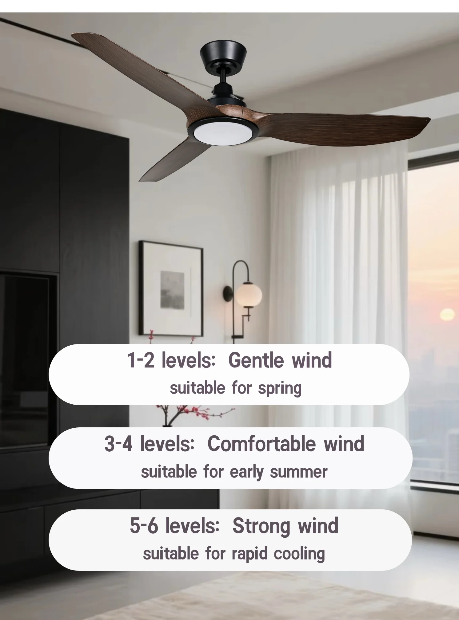 Ceiling Fan, 52-Inch, LED, ABS, 220V - detail 22