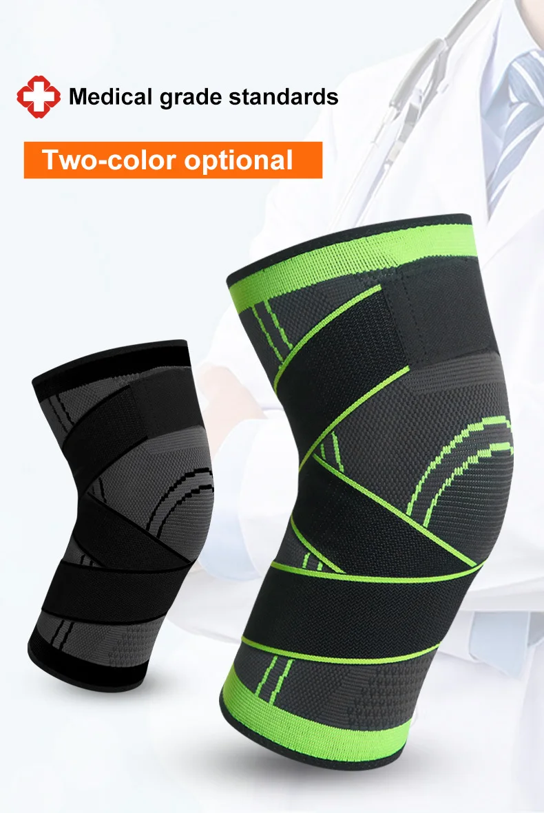 Summer Outdoor Knitted Sports Knee Pads Fitness Running Bandages