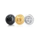 Bead Hot Selling 6Mm/8Mm/10Mm/Oem Custom Logo 316L Stainless Steel Round Bead Charm With Logo Engraved Embossed