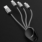 Corporate Wholesale Gifts Items Corporate 3 In 1 USB Cable Keyring USB Charger With LED Light Up Logo