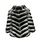 Fur Jacket Furfurfur Coats Fur Luxury Chinchilla Fur Jacket Ladies Real Chinchilla Fur Coat Man-mande Fur Coat