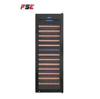 240L Freestanding Compressor Wine Chiller Cellar 87 Bottle Refrigerated Wooedn Shelf Wine Cooler Cabinet