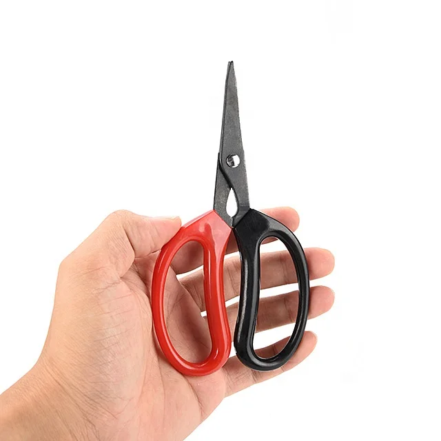 Black & Red Anti Slip Handle with Non Stick-Coating Blade Sewing Scissors 6 Inch Stainless Steel Tailor Scissors