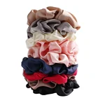 Elastic Women 2021 New Fashion Elegant Satin Elastic Hair Accessories Ultra-soft Hair Dress Scrunchies For Girls' Women
