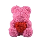 Flower Vapruz JL-090QT-1 Cute Hot Girl Gift Hand Made Soap Teddy Bear Rose Flower 40cm Rose Bear