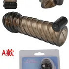 Penis Reusable Penis Sleeve Enlargement Thickening Delay Long Time Lasting Longer Sex Crystal Enlargement Pattern A
