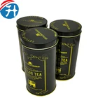 Box Custom Logo Embossed Metal Black Box Polishing Surface Custom Logo Embossed Round Metal Can