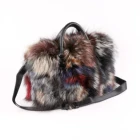 Bag Clutch Clutch Women Winter Genuine Fox Fur Shoulder Bag Large Tote Clutch Purse Handbag