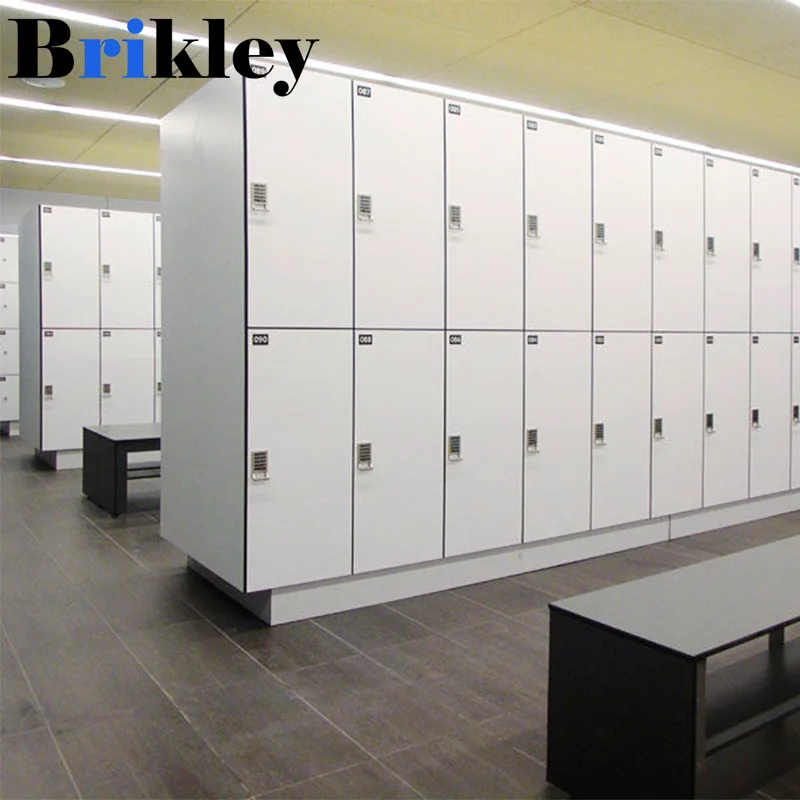 Brikley Waterproof Colorful Fitness Club HPL Locker with Bench manufacture
