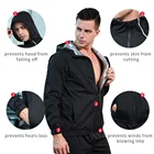 Man Flygaga Stretch Zipper Hooded Long Sleeve Sweatwear Sauna Suit For Man