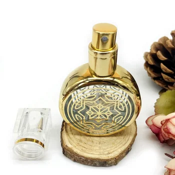 Gold empty custom perfume bottle atomizer oud attar perfume spray glass bottle saudi arabia