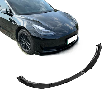 Carbon Fiber Look Front Bumper Lip Spoiler Splitter Side Body Kit Trim