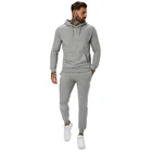 Men's Men 2021 Wholesale Plain Men's Track Hoodie Jogger Suits Tracksuits Custom Logo Blank 2 Piece Pants Set Men