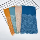 Chiffon Scarf Chiffon New Malaysia Muslin Pearl Chiffon Hijab Lace Studded Pearl Ladies Hijab Scarf