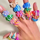 Ring Rings Clay Rings 2021 Hot Sale Customizable Size Color New Polymer Clay Ring Fashion Creative Ring