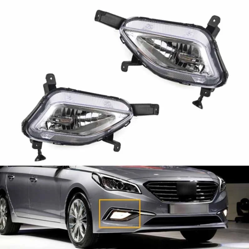 paire de produits feux antibrouillard pare-chocs avant feux de route pour hyundai sonata 2015 2016 2017 lampes de voiture-35