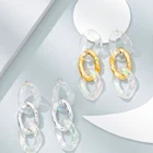 Long Earrings Earrings Statement Clear Acrylic Chain Long Earrings For Women Resin Drop Earrings Jewelry
