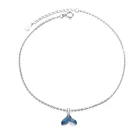 Anklet Factory Direct Sales Cute And Fashional Blue Whale's Tail Shape S925 Sterling Silver Anklet