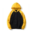 Hoodie Spring 2021 Blank Hoodie Printed Custom Young Men's Hoodie Pure Color Splicing Contrast Color Designer Hoodie