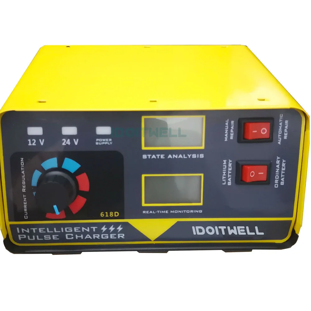 Universal 12V 24V adjustable Trickle charger 12V 20A 24V 10A smart Maintenance-free Dry Water Gel AGM Solar battery charger