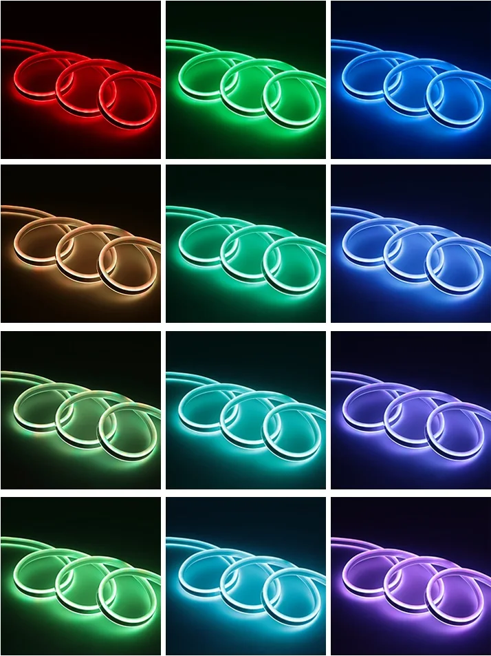 product led flexible multi colour waterproof kit 1m lights lamp new gen strips remoteneon 1cm cut 12v 24v 220v neon light strip flex rgb-2